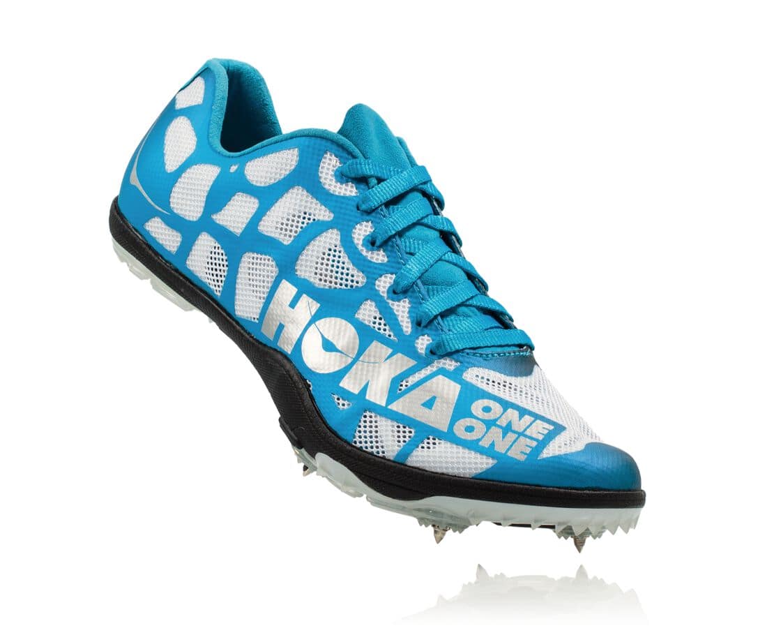 Hoka One One Rocket Ld South Africa - Womens Track Spikes - White / Blue,TPYLD-5806